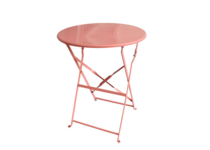 Full Steel Folding Table 60x71cm Outdoor Indoor for Patio