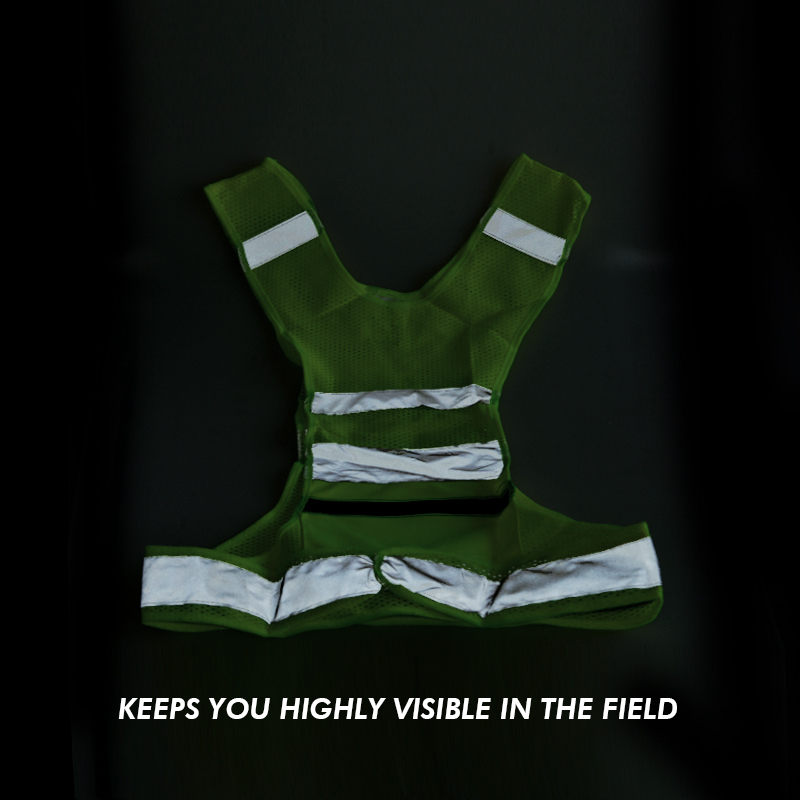 Polyester Fabric High Visibility Reflective Running Riding Warning Vest for Road Safety