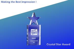 China Star crystal award/CRYSTAL STAR TOP AWARD/blank crystal star trophy/3D laser crystal star wholesale