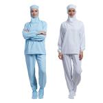 Breathable Sweat Absorbing Antistatic Clean Workshop Clothing Cleanroom Hooded