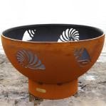 36 Inch Pre Rusted Corten Steel Firepits Outdoor With Oxide Patina