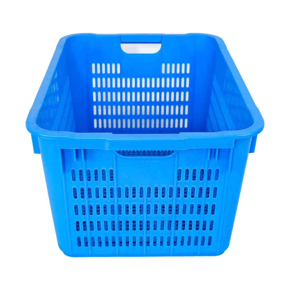 Mesh Style PP Vegetable Fruit Nestable Basket Plastic Turnover Crate with Customized Logo