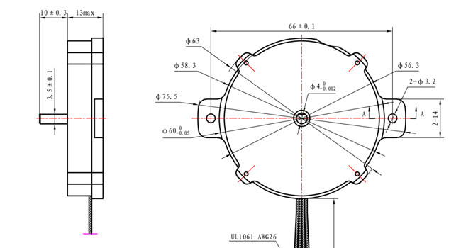 Nema 23 Flat Stepper Motor 57×57×13mm 1.3A For YAMAHA
