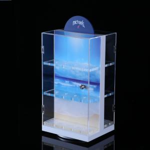 China Wall Mounted Lighted Custom Retail Display Cases Wooden Wall Showcase wholesale