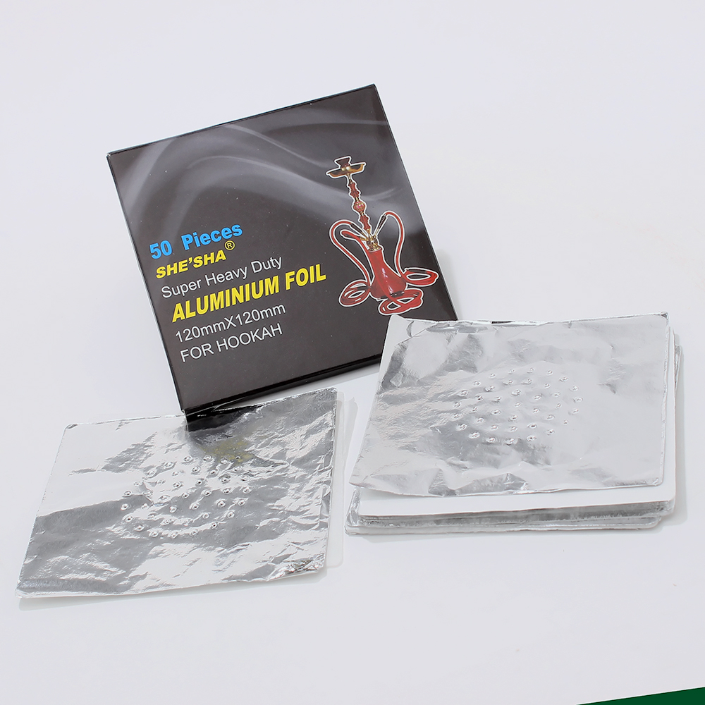 Disposable Hookah Shisha Aluminum Foil Insulated Sheet with Customized Logo Treatment