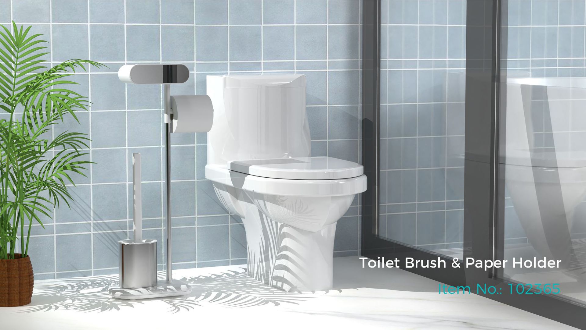 Stainless Steel Compact Bathroom Paper Holder Standing Type Bathroom Tissue Holder