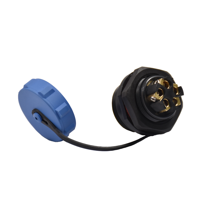 PPS Insert Circular Plastic Connectors 5 Pin IP67 Waterproof Crimp Termination