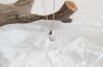 Lanciashow 925 Sterling Silver Gold Plated Teardrop Pendant Chain Necklace