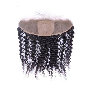 China Deep Wave 13x4 Lace Closure Raw Human Hair Lace Front Closure Piece wholesale
