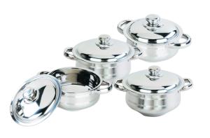 China Custom Stainless Steel Cookware Sets 0.5mm Thickness Full Mirror Polished wholesale