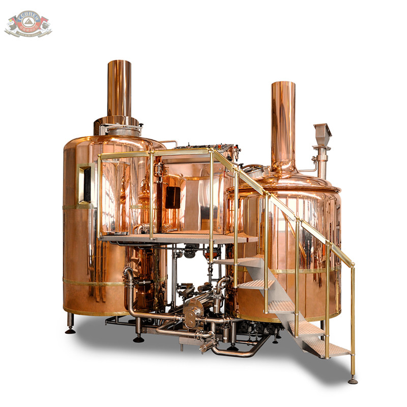 7BBL beer making machine with copper brewhouse tanks for beer production line of microbrewery