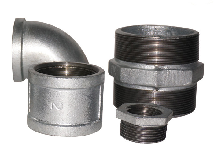 Zinc - Coated Hydraulic Pipe Fittings , Galvanized Cross Pipe Fitting Various Type