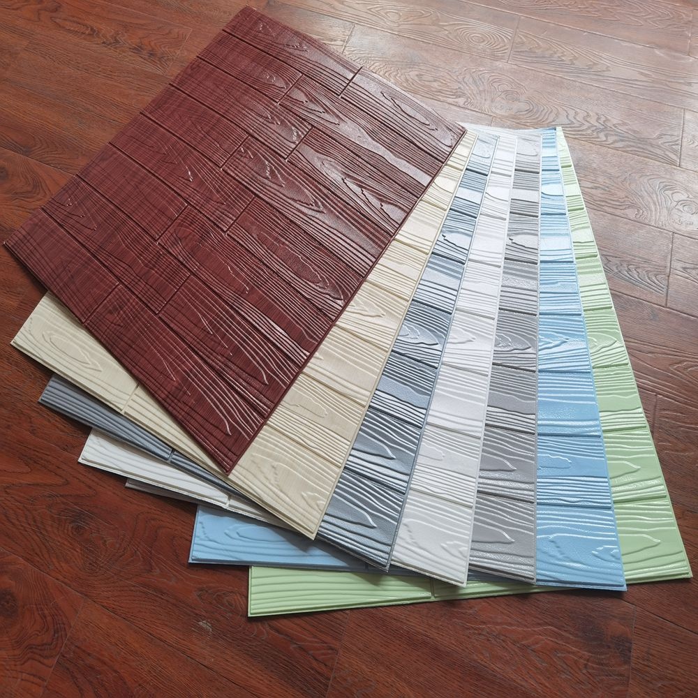 8mm Thickness Geometric Pattern Foam Wall Stickers for Sophisticated 3D Ceiling Wallpaper
