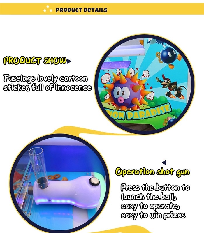 Cannon Paradise Redemption Arcade Machines Tickets Operated For Amusement Park