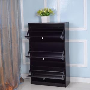 China Living Room Black 105cm Solid Wood Shoe Rack wholesale