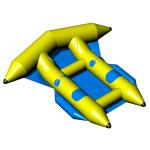2 Persons Towable Inflatable Flying Fish With Durable PVC Tarpaulin