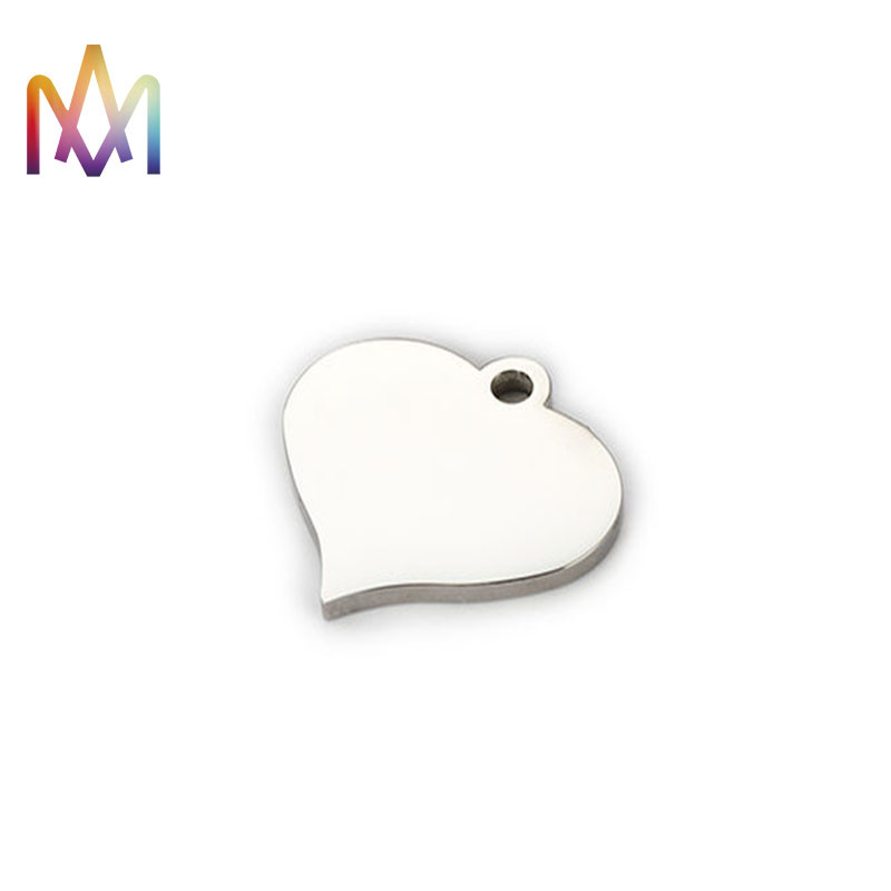 8MM 10MM Free Engraving Colorful SS Tags DIY Jewelry Charms