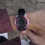 Waterproof Simple Luxury Watches , Understated Mens Watches Black Silicone Strap