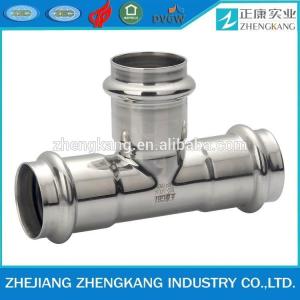 China stainless steel single press equal tee-press fitting wholesale