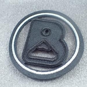 China Black Sports OEKO Embroidered Clothing Labels wholesale
