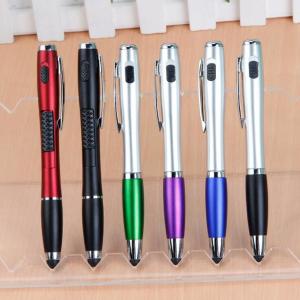 China 3IN1 LED light promotional plastic pen with touch screen phone gift ball point pen wholesale