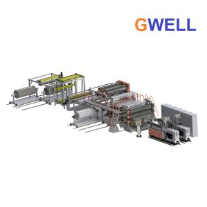 China CPE Pvc Wide Floor Leather Waterproof Roof Membrane Sheet Extrusion Line wholesale