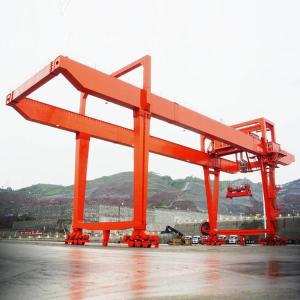 China Heavy Duty Rail Mounted Double Beam Container Gantry Crane 50 Ton wholesale