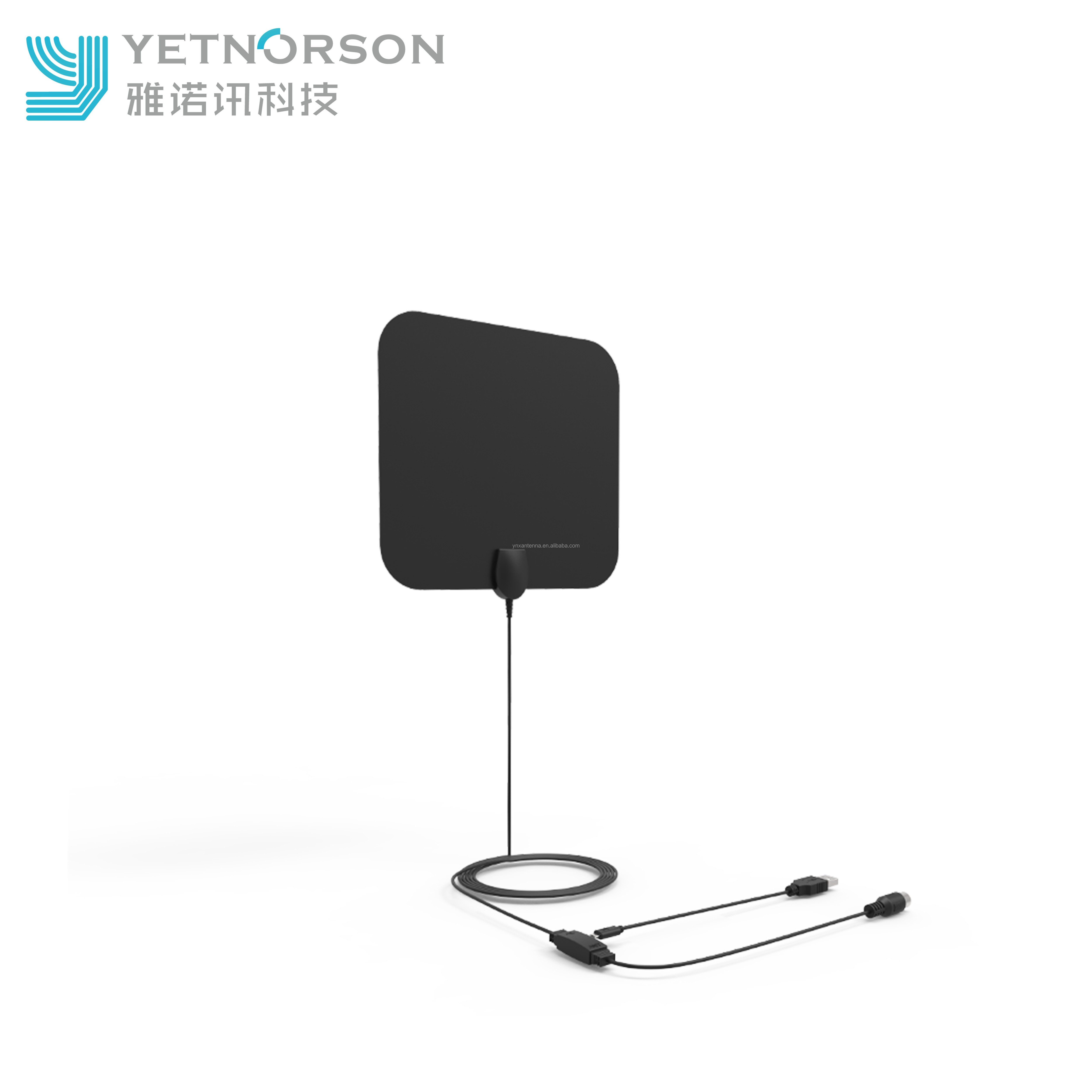 Indoor Tv Antenna 50 Miles Amplified Hd Digital Adapter with IEC Connector 30g Weight