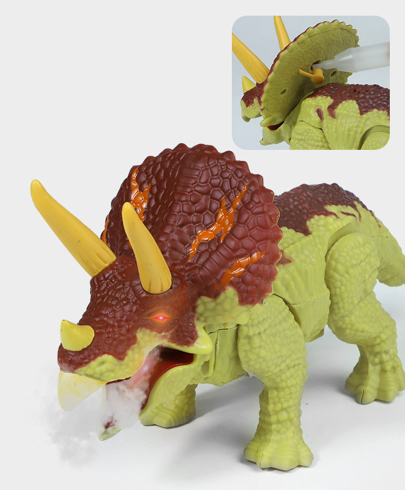 Commodity Attribute Finished Goods Electric Spray Dinosaur Toy with Light and Sound