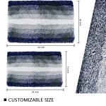 Cutable Shaggy Style Contour Bath Rug Bathroom Floor Mats