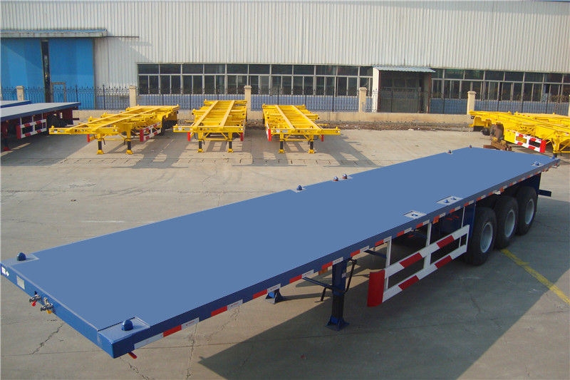 Truck Trailer 3 axles flatbed semi-trailer platform 40ft 48ft for container transport