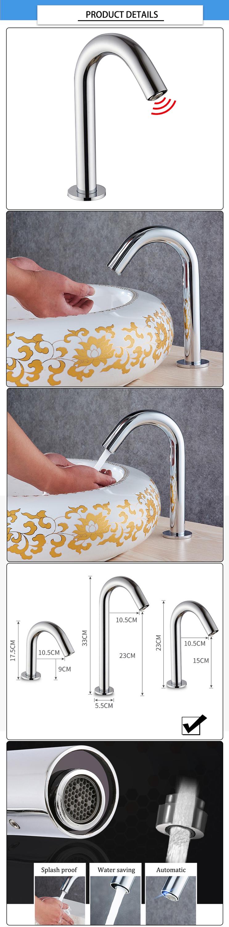 5 Years Guarantee Zinc Alloy Handle Sensor Wash Basin Tap