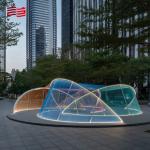 Artistic Installation Theme Stainless Steel Revolving Structure Interactive