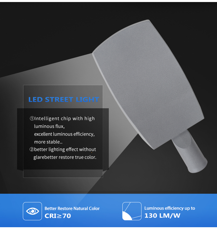 Road Lighting 50w 100w 150w 200w Outdoor Street Lights IP65 Waterproof with 4000K CCT