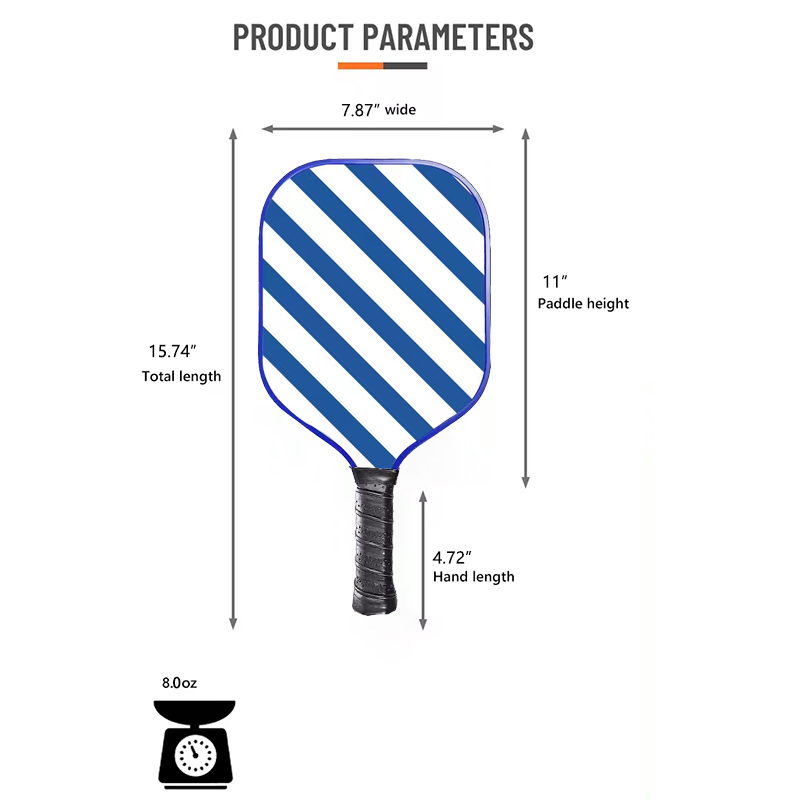 Fiberglass Graphite Carbon Fiber Glass Pickleball Paddle with Custom Frosted Panel