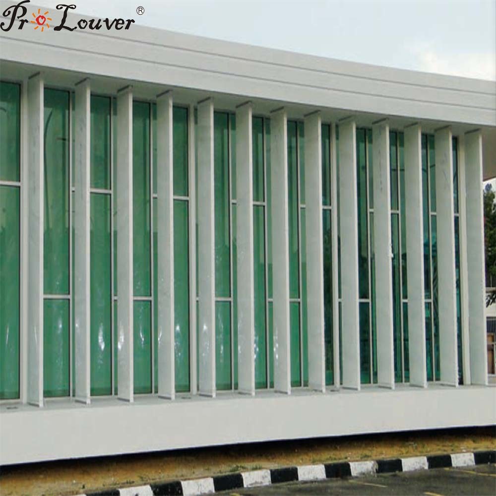 Aluminum Box Louver for Architectural Exterior Facades, Decoration Louver