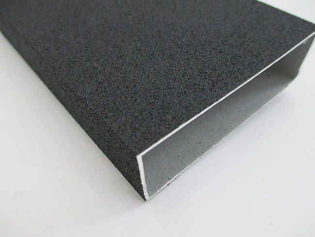 Black Sandblasting Aluminum Tube Profiles High Weather Resistance For Decoration
