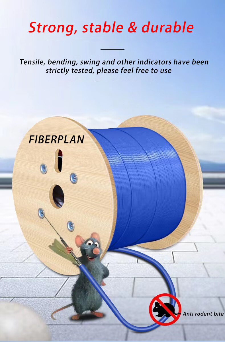 2 Core Spiral Steel Armored Indoor Fiber Optic Cable