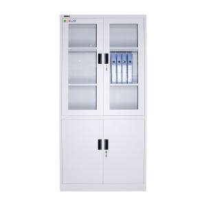 China Metal File Storage Steel Glass Door Filing Cabinet Lockable wholesale