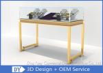 Beauty Practicability Glass Jewelry Showcases With Dis - Assembly Gold Legs