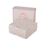 350gsm Pink White Paper Cake Packaging Box With Custom Logo Gold Foil