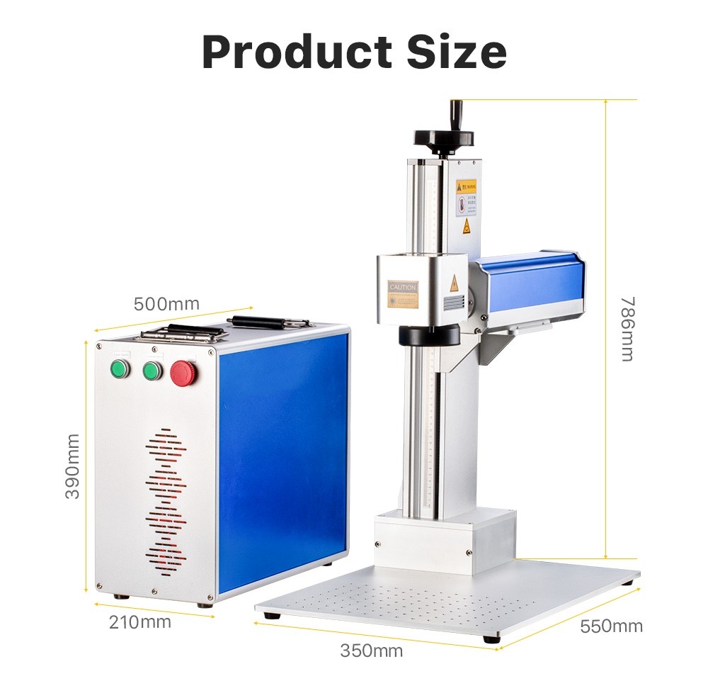 Laser Mopa Marking Machine 2.5D Engraving Machine 50W 60W Metal Color Marking for Jewelry Copper Gold Silve DIY Marking