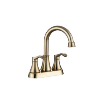 Gold Stainless Steel Polished Nickel Faucet 3 Hole Mounted Hot And Cold