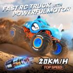 2.4G RC Car High Speed Stunt Monster Truck for Boys 1 16 Spray Water Mist 4WD RC