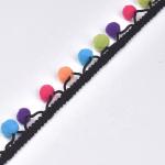 20KJ36 Macrame Cotton 3cm Pom Pom Fabric Trim