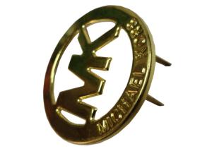 China IT9 Precision Stamped Custom Logo Plates Carbon Steel With Golden Finish wholesale