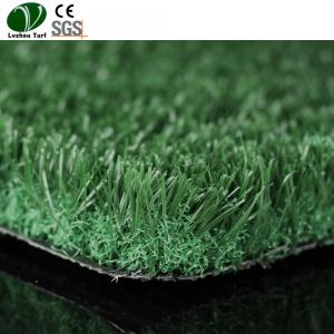 Emerald Green Plastic Lawn Grass For Balcony Good Memory Performance