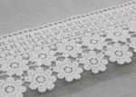 Water Soluble Daisy Venice Guipure Lace Trim , Embellishment Wedding Lace Border