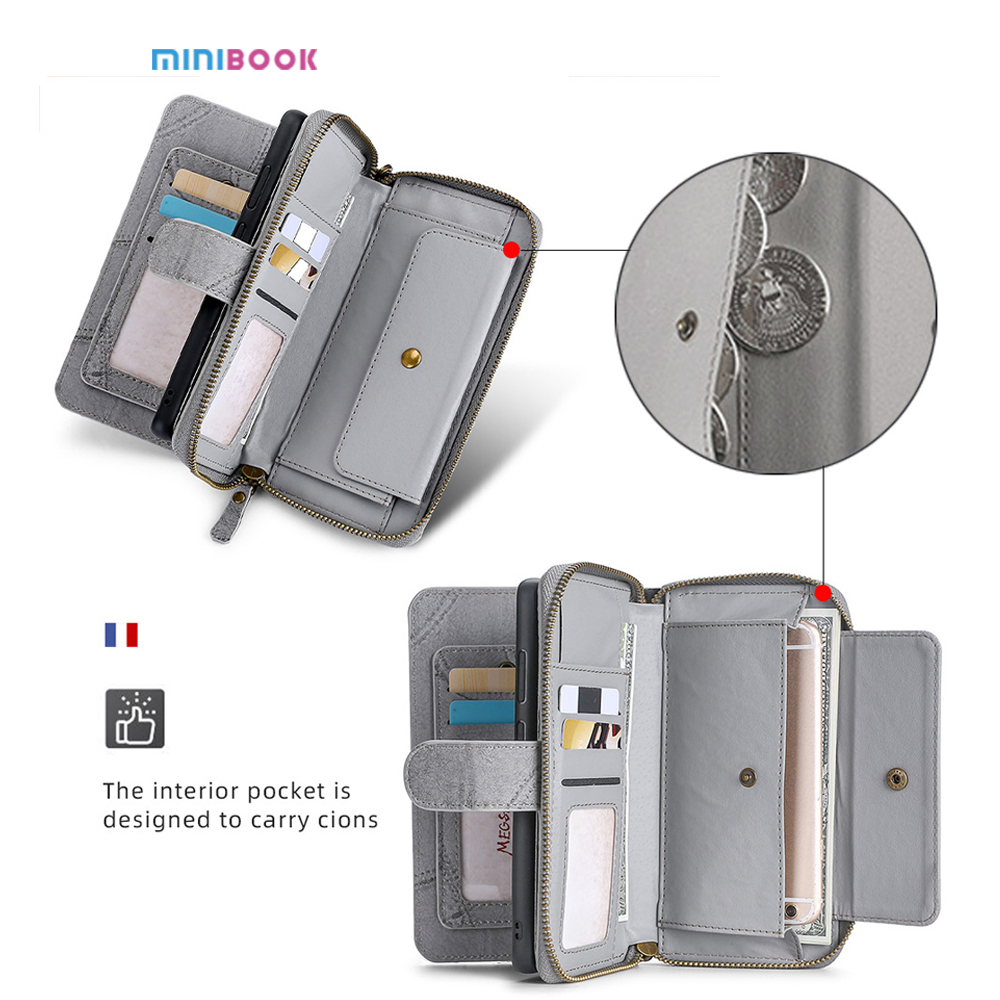 Letter Pattern PU Leather Wallet Case for iPhone 13 Pro Max Minibook Multi-Function