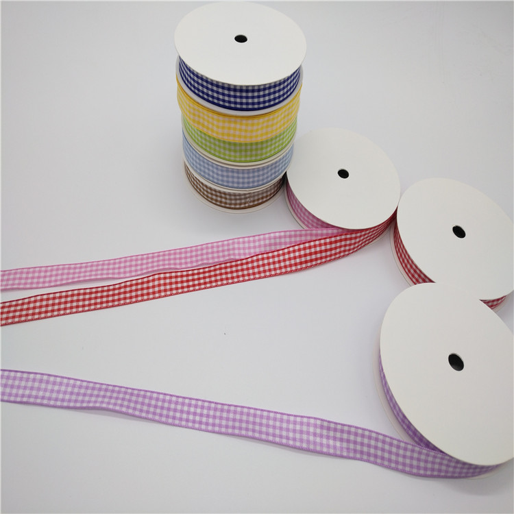 Gingham Smooth Decorative Wired Ribbon For Hair Bow 2 - 100MM Width